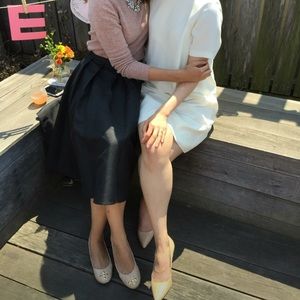 Flowy High Waisted A-Line Black Skirt